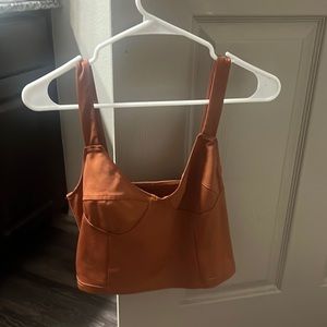 Rustic orange crop top
